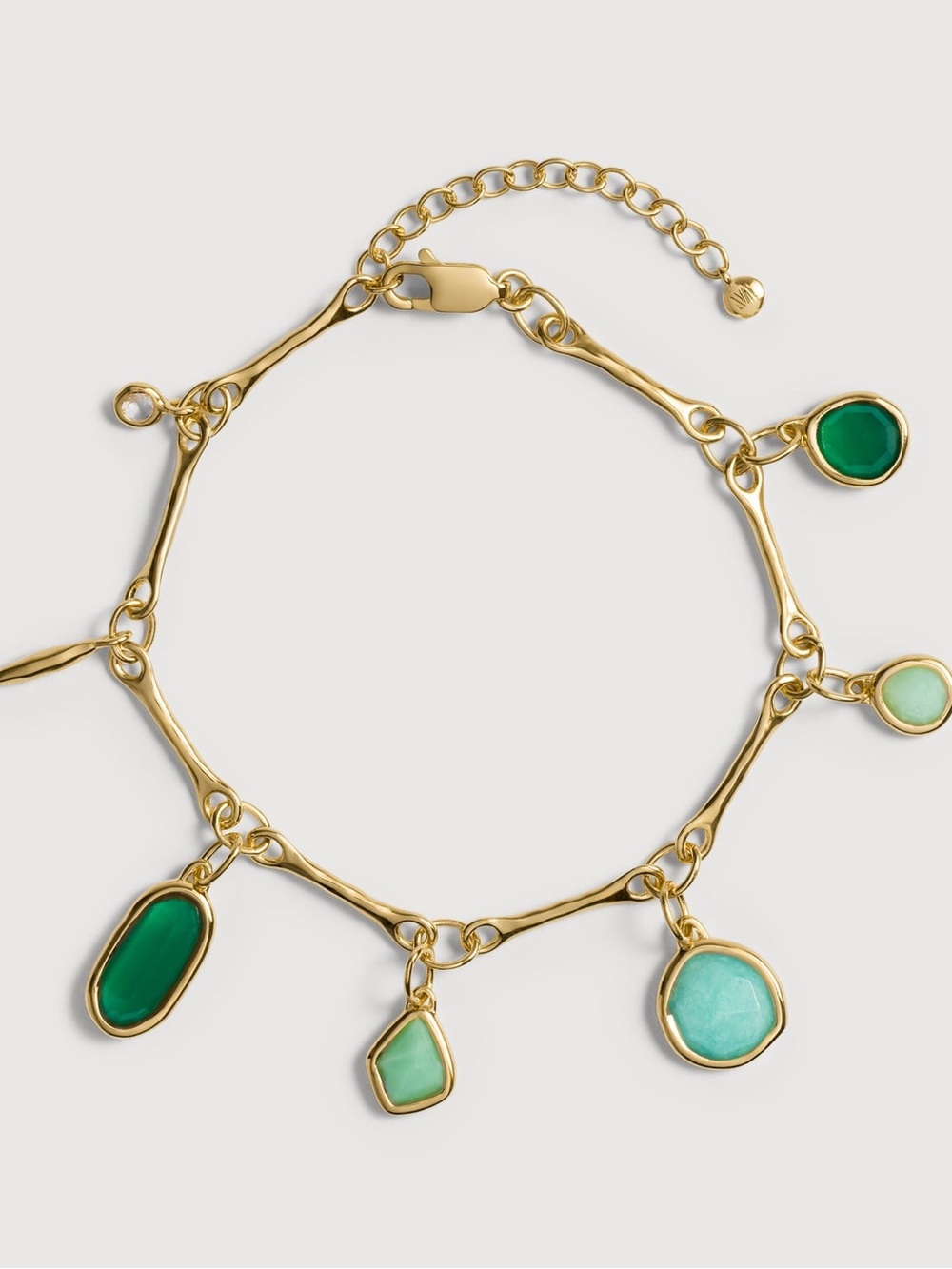 Monica Vinader Siren Tonal Multi Drop Bracelet 18ct Gold Vermeil